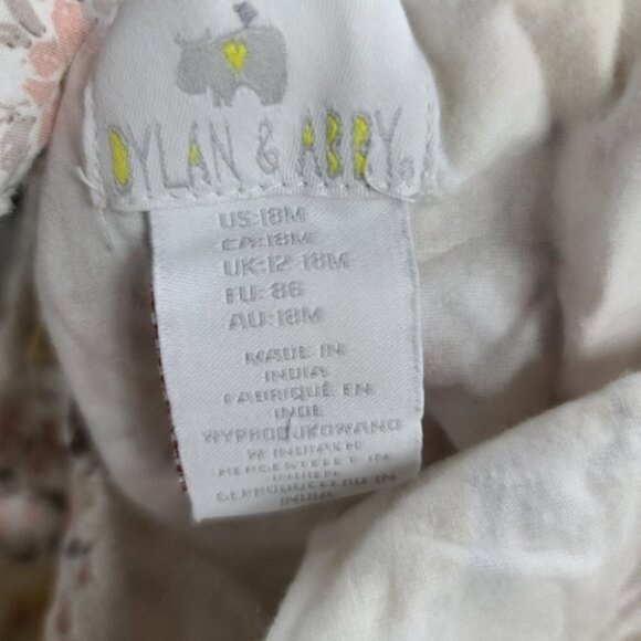 Dylan & Abby Floral Sleeveless Pullover Snap Closure Bodysuit 18M - Picture 6 of 6